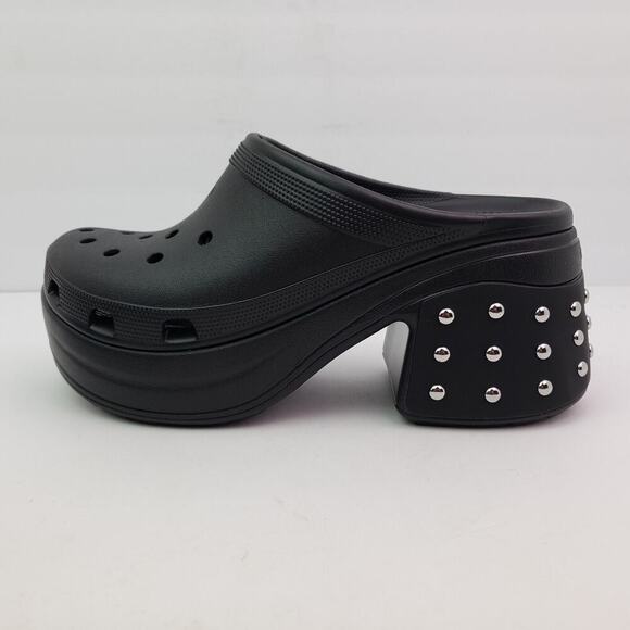 Crocs Siren Studded Clog Mens Sz 11 Womens Sz 13 Black Platform Clog Shoes main image 6